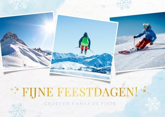 fotokaart met sneeuwvlokken 3 eigen foto's