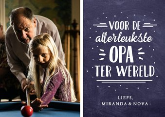 Fotokaart voor vaderdagkaart voor de allerleukste opa 