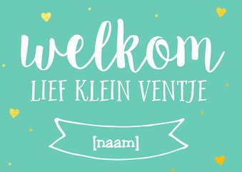 Geboorte -  welkom lief klein ventje (mintgroen)