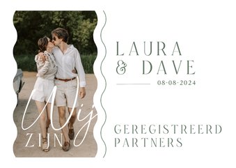 Geregistreerd partnerschap minimalistisch golven foto