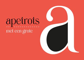 Geslaagd apetrots met een grote A