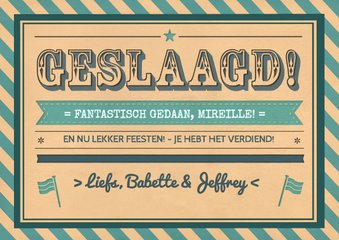 Geslaagd kaart Vintage poster