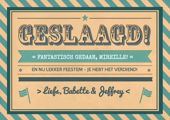 Geslaagd kaart Vintage poster