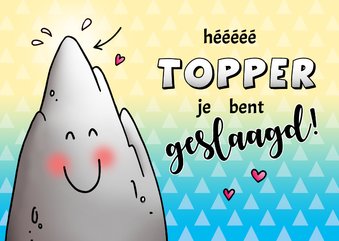 Geslaagd topper je bent geslaagd berg 