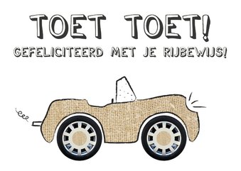 Geslaagd voor rijbewijs toet toet!