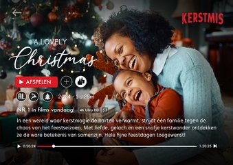 Grappige foto kerstkaart in een kerstfilm stijl