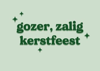 Grappige typografische kerstkaart gozer zalig kerstfeest