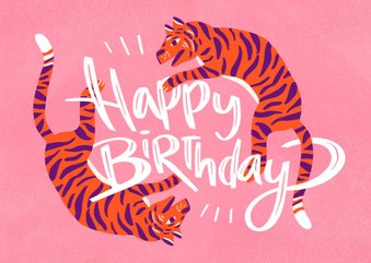 Happy Birthday tiger vrouw