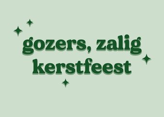 Hippe groene kerstkaart vrolijk kerstfeest gozers