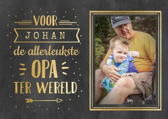 Hippe valentijnskaart met foto voor de leukste opa!