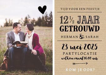 Jubileum - 12,5 jaar getrouwd met naam