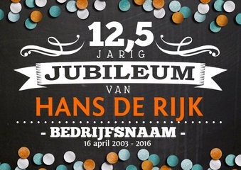 Jubileumkaart 12,5 jaar Bedrijf