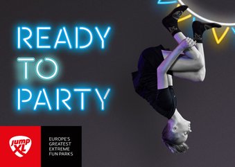 Jump XL kinderfeest uitnodiging