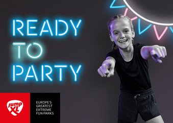 Jump XL kinderfeestje uitnodiging