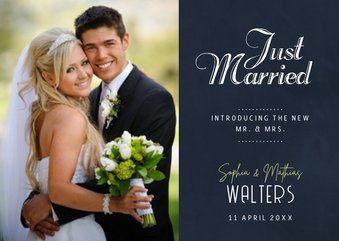 Just Married Schoolbord