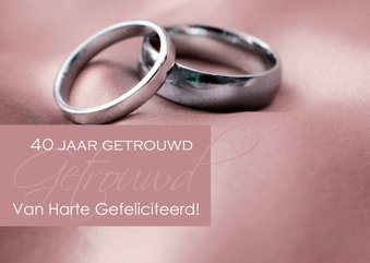 Kaart voor een 40-jarig huwelijk