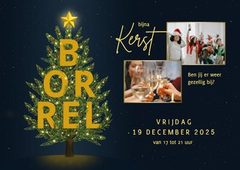Kerstborrel boom goudlook