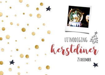 Kerstdiner goud/zwart wit