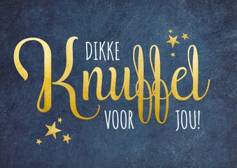 Kerstkaart dikke knuffel bij ziekte, verlies of verdriet