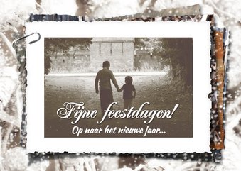 Kerstkaart fotostapel kinderen