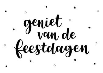 Kerstkaart geniet van de feestdagen