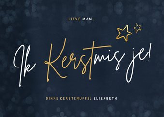 Kerstkaart ik kerst-mis je! - niet samen kunnen zijn