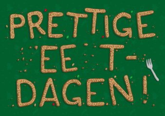 Kerstkaart Prettige Eetdagen