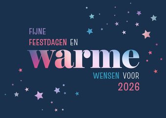 Kerstkaart Warme wensen