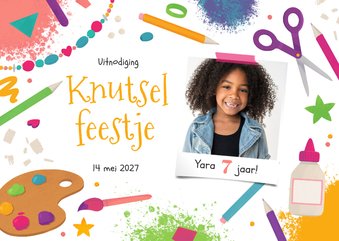 Kinderfeestje knutselen verf lijm knipsels foto