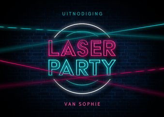 Kinderfeestje lasergamen party neon activiteit schieten