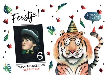 Kinderfeestje party animal aquarel illustratie