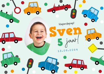 Kinderfeestje thema auto jongen confetti feestje