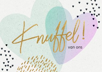 Knuffel van ons wenskaart hartjes