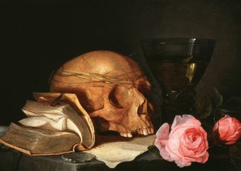 Kunstkaart van Jan Davidsz. Vanitas stilleven.