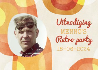 Leuke uitnodiging voor verjaardagsfeest met retro thema