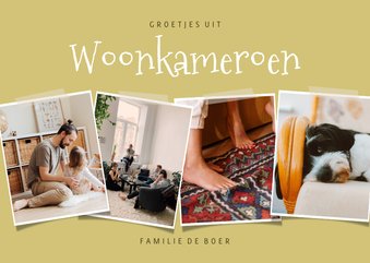 Leuke vakantiekaart groetjes uit Woonkameroen met foto's