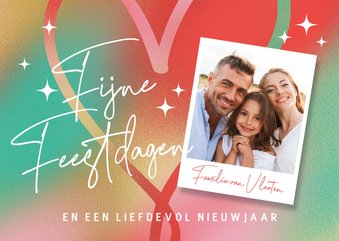 Lief Kerstkaartje met hart en foto