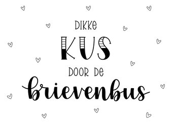 Liefde kaart - Dikke kus door de brievenbus II