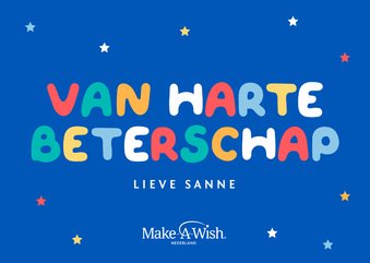 Make-A-Wish kaart van harte beterschap