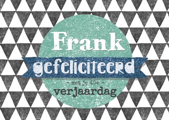 Man felicitatie geometrisch strak