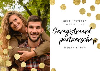 Moderne felicitatiekaart geregistreerd partnerschap