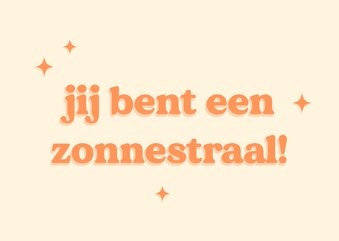 Moderne gele wenskaart jij bent een zonnestraal