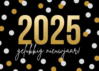 Moderne nieuwjaarskaart 2025 gelukkig nieuwjaar 