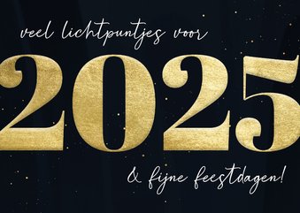 Nieuwjaarskaart 2025 met lichtpuntjes