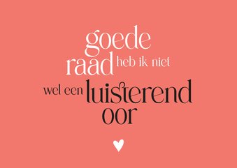 oneliner-ziek luisterend oor