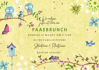 Paas brunch uitnodiging