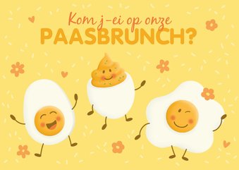 Paas vrolijke eieren brunch