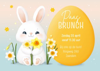 Paasbrunch konijn met ei