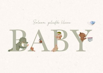 Salaam baby geboorte felicitatiekaart