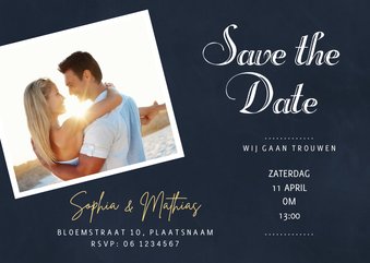 Save the Date schoolbord hip